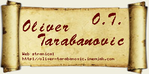 Oliver Tarabanović vizit kartica